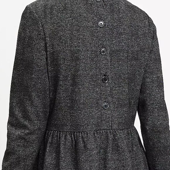 Loft Petite Button Back Plaid Swing Dress - Picture 4 of 8